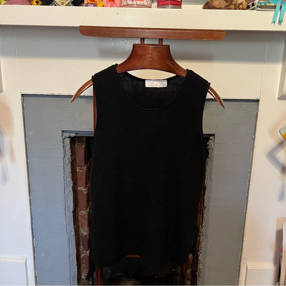 Time and Tru Black Tank Top